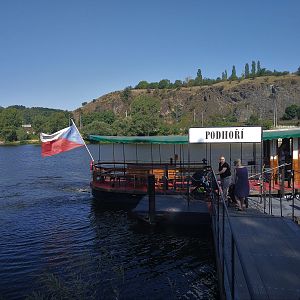 Ferry over the river Vltava