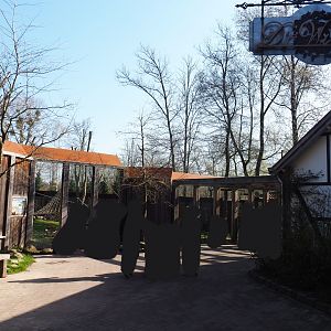 Gift shop building and Barbary macaque viewing area, 2019-03-30
