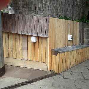 Boarded up viewing windows