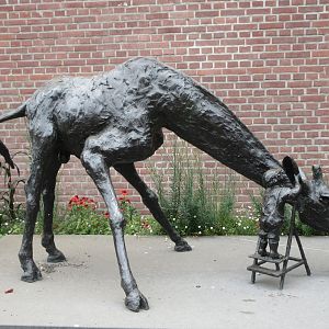 Giraffe Statue (perhaps 4 feet high and 7 feet in length)