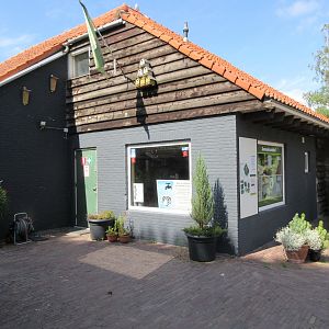 Only building on the island (with a tiny Reptile House in the back)