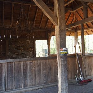 Traditional Limburg farm yard - Dutch belted cow stable, 2019-03-30