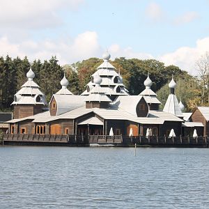 Russian building at one of the lakes