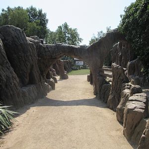 Pathway between exhibits