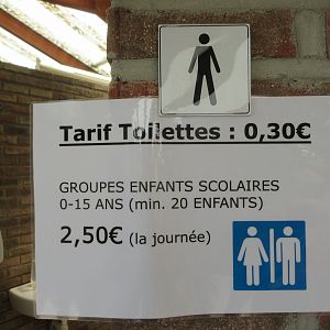 A zoo charging to use the lavatory!