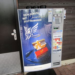 Cigarette machine in a zoo