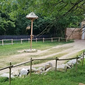 Lehigh Valley Zoo - Giraffe yard viewed from feeding platform