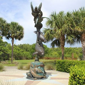 Manatee & Sea Turtle Statue