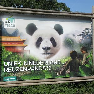 Huge sign near zoo entrance