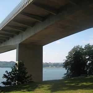 Vejle Dyrehave - View to the Vejle Fjord Bridge
