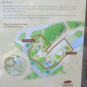 Malayan Sun Bear Exhibit - sign