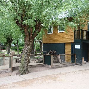 Meerkat exhibit and barn, 2019-05-25