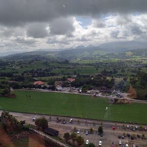 Giraffe, eland and ostrich exhibit from the cable car-Cabarceno (2019)