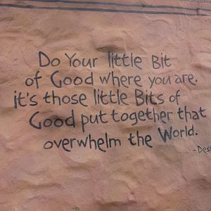 Quote on wall of exhibit