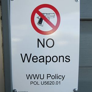 Sign near front door (only in America)