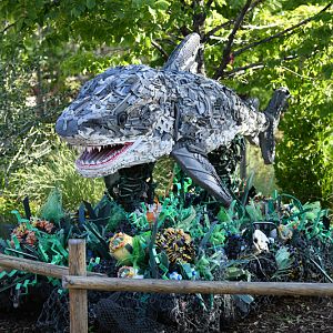 shark from discarded plastic