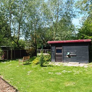 Park view with former animal barn, 2019-06-01