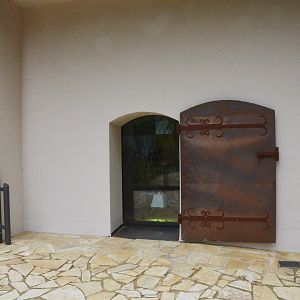Media 'Former Hippo Door with Viewing Window -Desert House at Nuremberg, 08/09/19' in category 'Tiergarten Nürnberg'