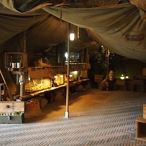 Ranger camp-themed terrarium area in the main building, 2019-06-01