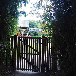 Entrance to the Australian Outback walk-through exhibit, 2019-08-11