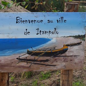 Sign Welcome to Itampolo village, 2019-08-11