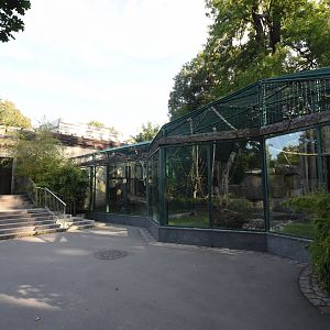 Orang utan house and outdoor cage