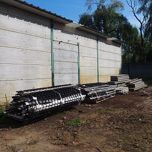 Construction materials for the new tiger exhibit, 2019-08-11