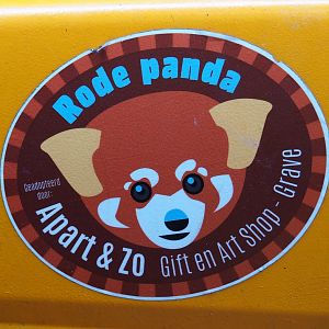 Animal sponsorship sign Red panda, 2019-08-11