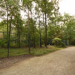 Red-crowned crane enclosure