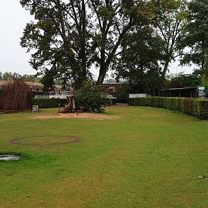 Enclosures in front of the Aquarium - and building-site
