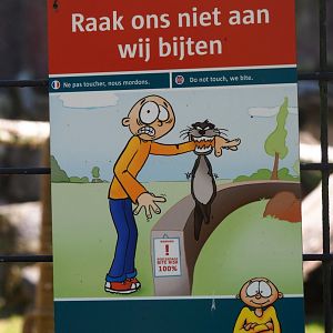 Sign Please do not touch us, we bite, 2019-08-04