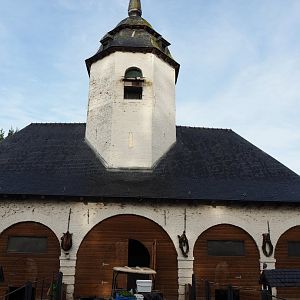 Petting zoo stable building, 2019-10-04