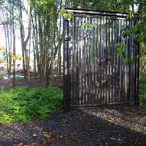 Heavy equipment access to the Eurasian brown bear - Eurasian wolf exhibit, 2019-10-04
