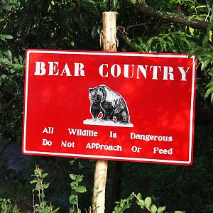 The Last Frontier theming sign - Bear Country, 2019-10-04