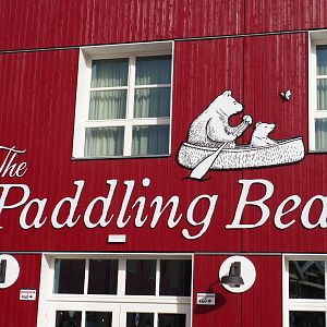 The Last Frontier - The Paddling Bear hotel logo, 2019-10-04