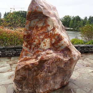 One of the huge mineral rocks used as park decoration, 2019-10-04