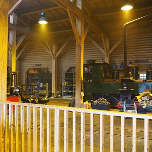 View inside the train hangar, 2019-10-04