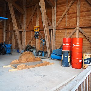 The Land of the Cold theming -  Assorted random items in the Golden Eagle Aviation hangar, 2019-10-04