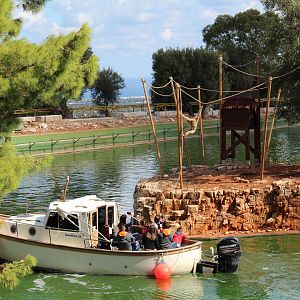 Main Lake with Lar Gibbon Islands (feeding from boat) - Oct 2019