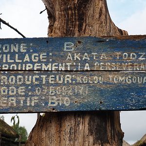 Sign African stilt village, 2019-10-04