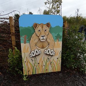 Lion display signage