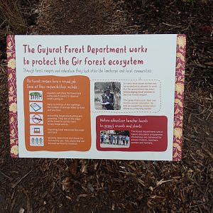 Signage about Gir Forest