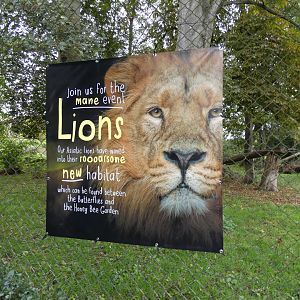 Signage on old Lion enclosure