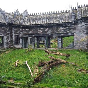 White tiger exhibit in the tiger temple - Second section, 2019-10-04