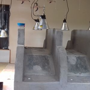 View of incomplete wet rearing units