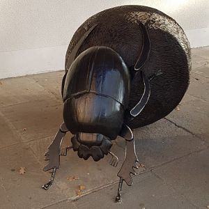 Dung beetle statue