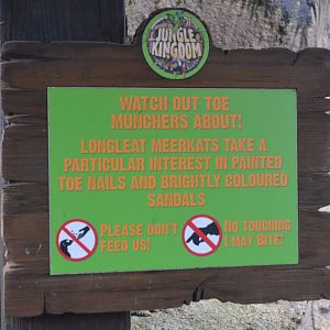 Meerkat Foot-eating Warning at Longleat, 03/11/19