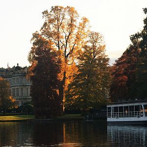 Autumnal Evening View of Half-Mile Lake at Longleat, 03/11/19