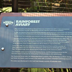 Rainforest Dome Aviary Sign