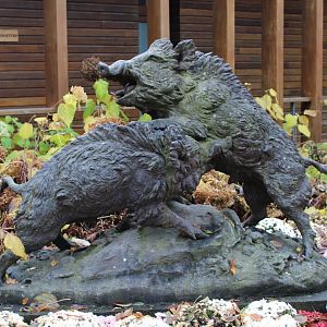 Wild boar statue